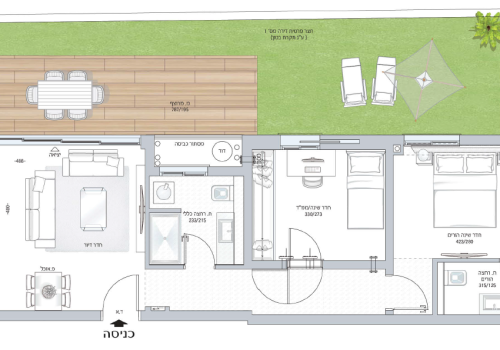 למכירה דירת גן חדשה עם חניה ברחוב סמאטס המבוקש